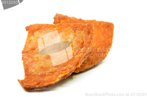 Image of Pan fried slices of luncheon meat