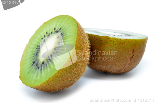 Image of Kiwi fruit, half of kiwi isolated