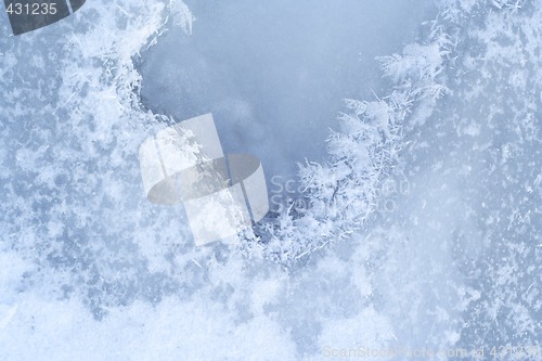Image of close-up ice-bound water surface