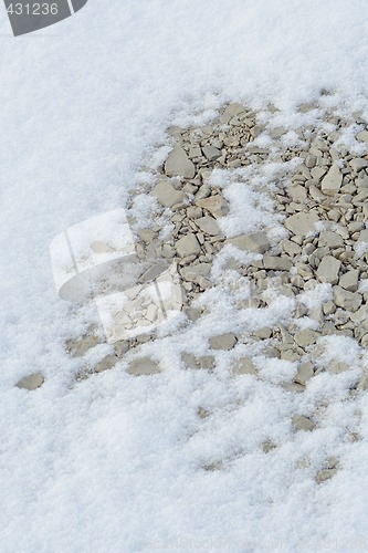 Image of stones and snow