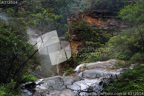 Image of Flowing over the ledge at Wentworth Falls