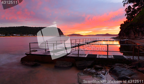 Image of Pearl Beach Ocean Pool sunrise - Australia