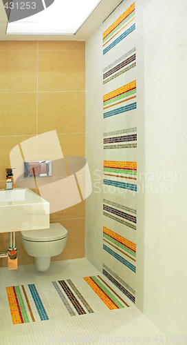 Image of Colorful toilet angle