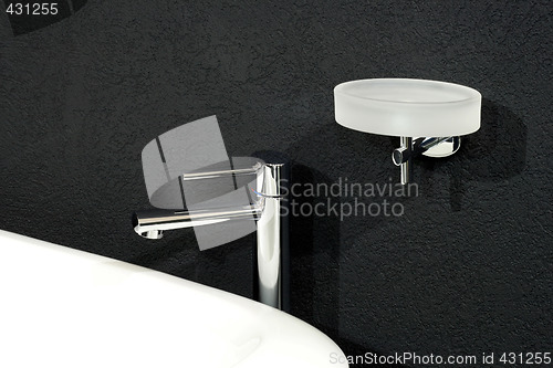 Image of Faucet over black