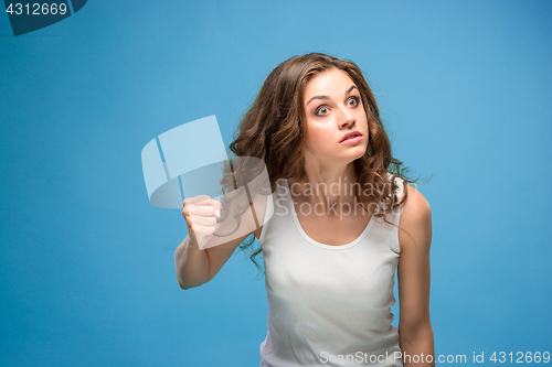 Image of The portrait of disgusted woman