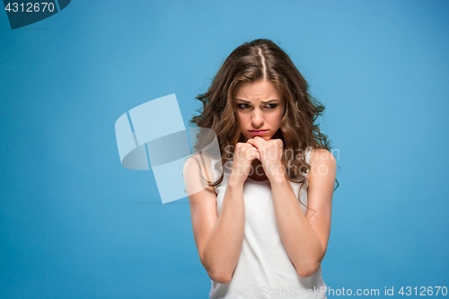 Image of The portrait of disgusted woman