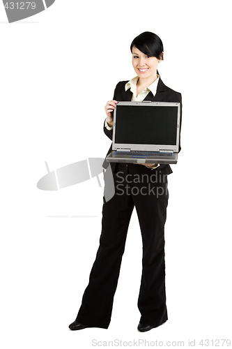 Image of Businesswoman and laptop