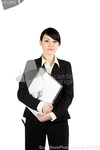 Image of Businesswoman and laptop