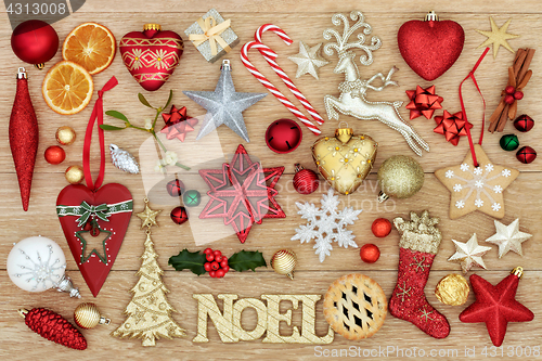 Image of Noel Sign and Christmas Symbols