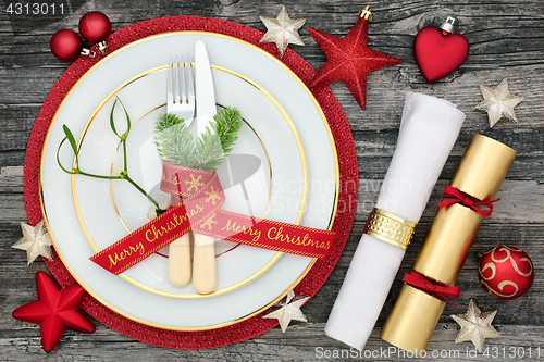 Image of Christmas Dinner Place Setting