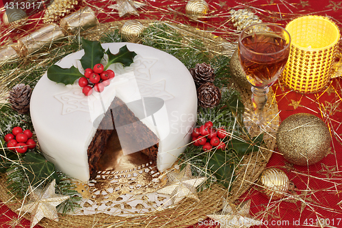 Image of Christmas Cake and Sherry