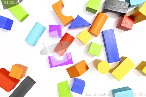 Image of some colorful building blocks background