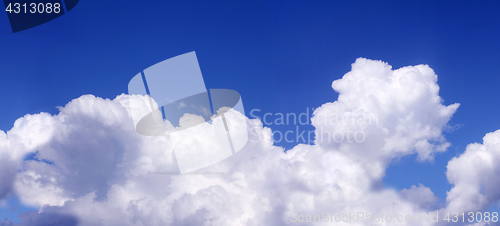 Image of White Clouds on the blue sky as seamless pattern