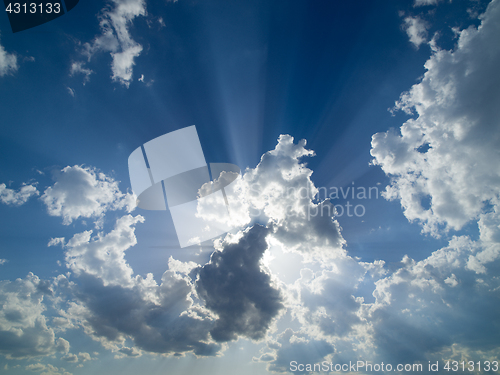 Image of blue sky with beautiful clouds