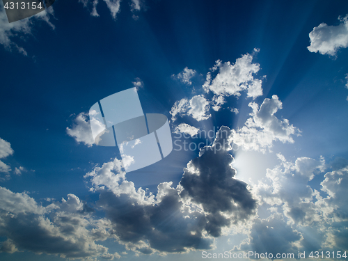 Image of blue sky with beautiful clouds