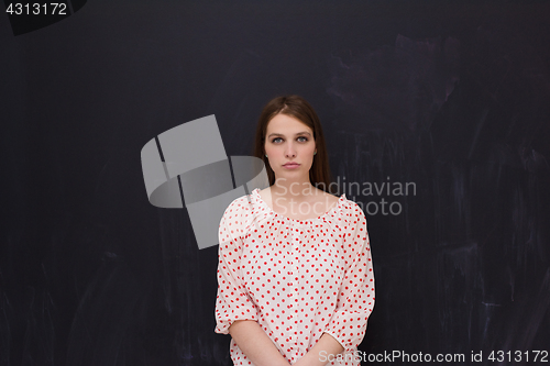 Image of young woman isolated on grey background