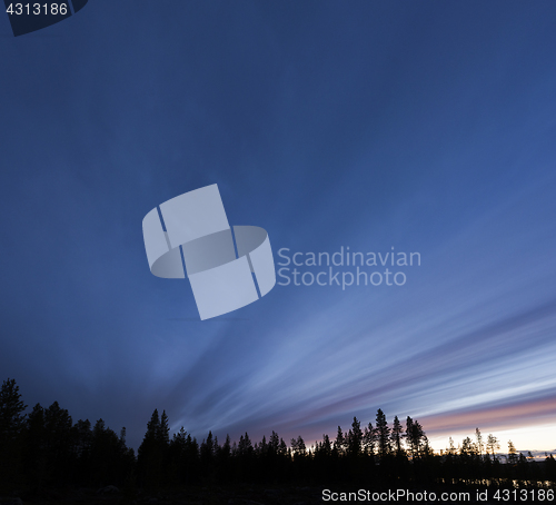 Image of Blue sky after sunset