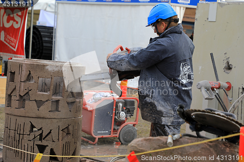 Image of Cutting Concrete with Chain Saw