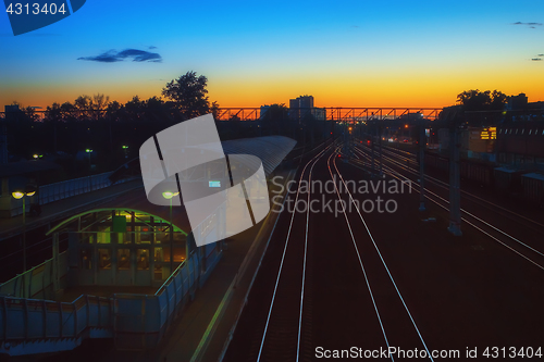 Image of Railway Station At Night