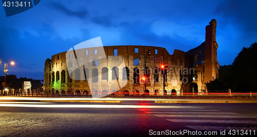 Image of Colosseum at the sunset