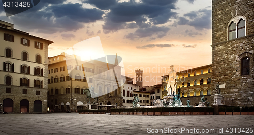 Image of Sunrise at square of Florence