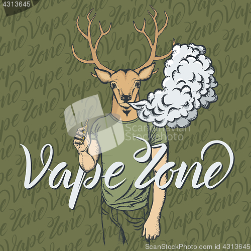 Image of Deer vaping an electronic cigarette