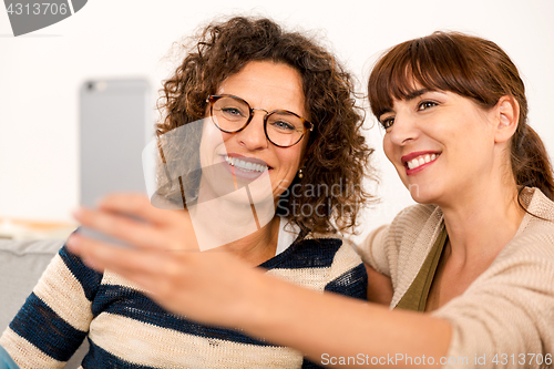 Image of Best friends making a selfie