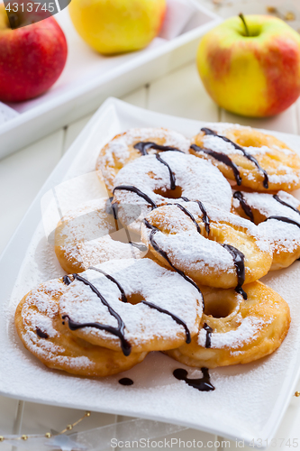 Image of Homemade apple pancake rings