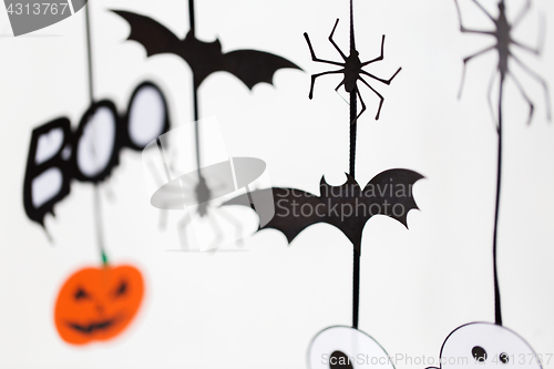 Image of halloween party paper garlands or decorations