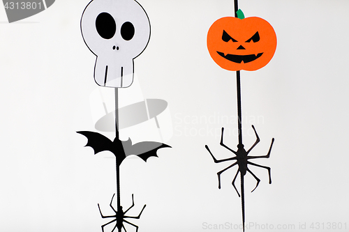 Image of halloween party paper garlands or decorations