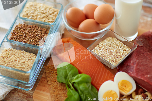 Image of natural protein food on table