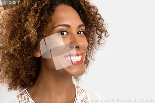 Image of Beautiful African American woman smiling