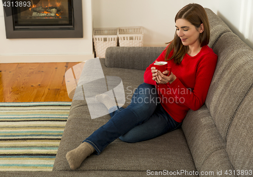 Image of Having a good time with a coffee