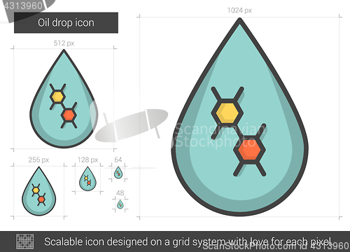 Image of Oil drop line icon.