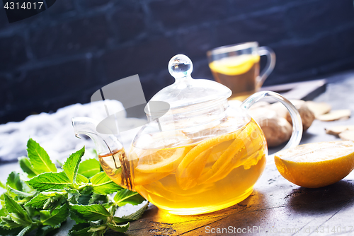 Image of ginger, mint and tea