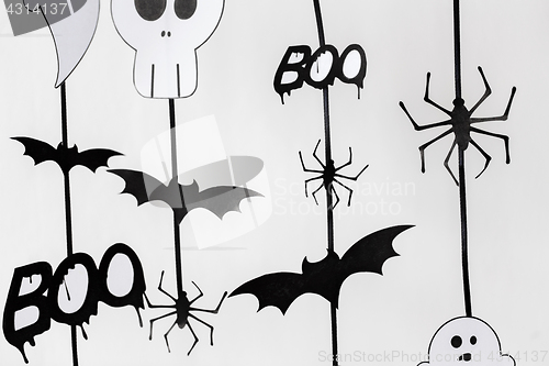 Image of halloween party paper garlands or decorations