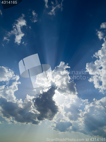 Image of blue sky with beautiful clouds