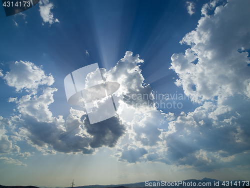 Image of blue sky with beautiful clouds