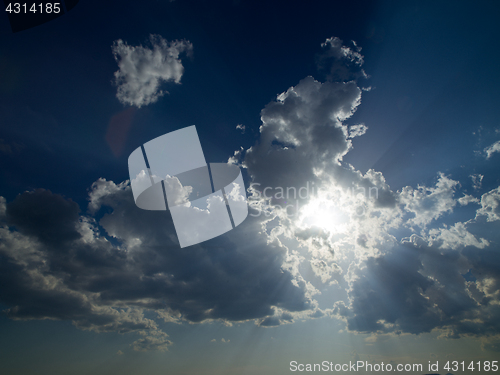 Image of blue sky with beautiful clouds