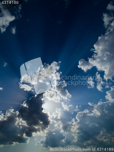 Image of blue sky with beautiful clouds