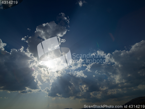 Image of blue sky with beautiful clouds