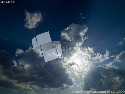 Image of blue sky with beautiful clouds