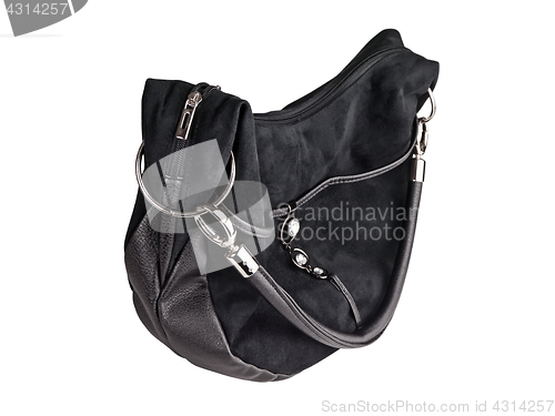 Image of Woman black handbag
