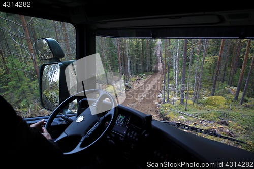 Image of The Road is Below - View from Offroad Driving 