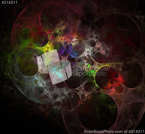 Image of Multicolored fractal with holes