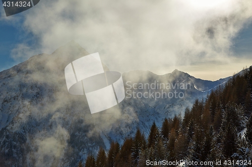 Image of Skiing slopes from the top