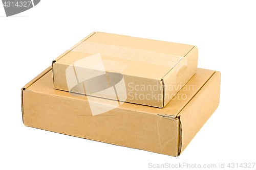 Image of Cardboard Boxes on White