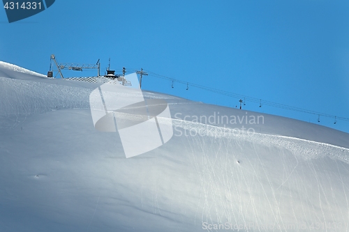 Image of Skiing slopes from the top