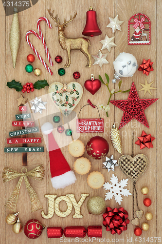 Image of Christmas Collage with Decorations