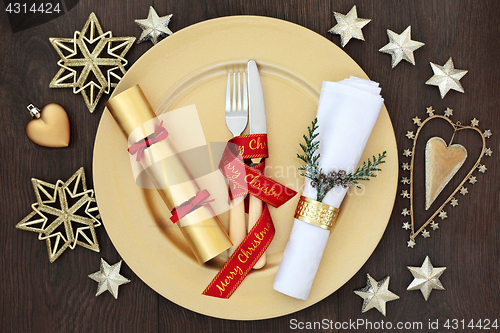 Image of Luxury Christmas Table Setting